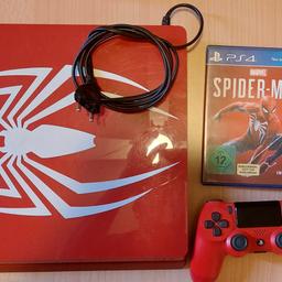 Biete hier meine PS4 Slim mit 1 tb in der Spezial Edition Spider-Man an.