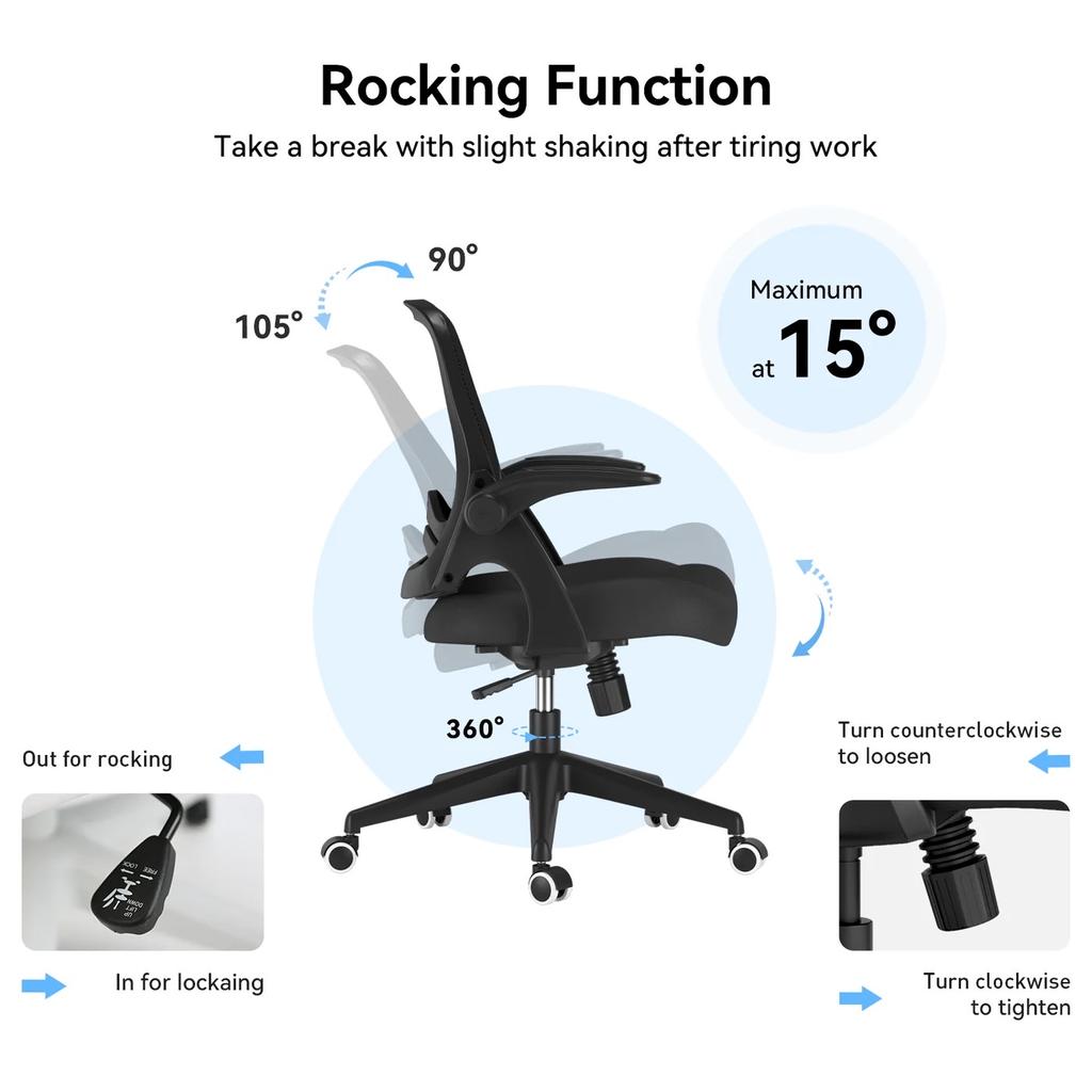 HBADA Office / Desk Chair - Black

Space Saving & Ergonomic: Office Chair slides under table when armrest is up, Armless model desk chair solves the problem of unintentional forward leaning when trying to get closer to the desk or computer screen, promoting correct posture.

Soft & Wear Resistance Cushions: This office chair features thickened layers of natural sponge cushions , which makes office chairs soft and highly elastic, not easily collapse, and abrasion-resistant fabric wrapping can be used for a longer period of time.

The ergonomic office chair backrest is designed to fit the natural curve of the lower back, helping back support to maintain your posture.

Silent & Sturdy: office chiar has Heavy duty base with smooth rolling casters, height adjustment office chair, swivel chair rotate 360°, so that you can move around your work space with ease.

Collection from : West Hampstead