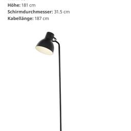 Verkaufe gut erhaltene Ikea Stehlampe „Hektar“! Selbstabholung