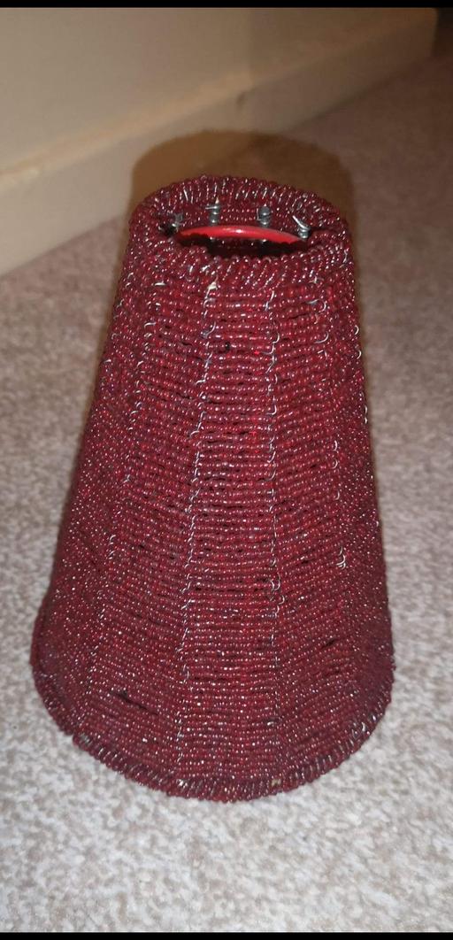 Buy & Sell Lancashire West Lancashire - Photos for Vintage red beaded lamp shade