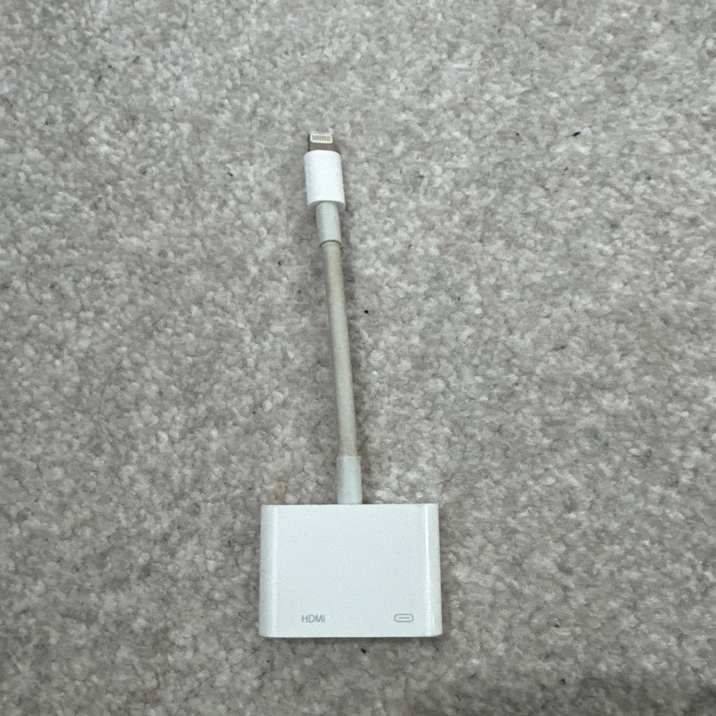 Genuine Apple Product

Use the Lightning Digital AV Adapter with your iPhone, iPad or iPod with Lightning connector. The Lightning Digital AV Adapter supports mirroring of what is displayed on your device screen — including apps, presentations, websites, slideshows and more — to your HDMI-equipped TV, display, projector or other compatible display in up to 1080p HD.

Collection or Local Delivery Only

£10
