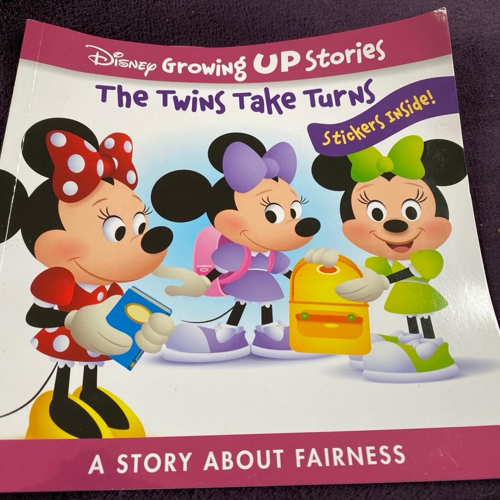 This delightful children's storybook, Disney Growing Up Stories: The Twins Take Turns, is perfect for young readers who are just starting to learn about fairness and sharing. Written by Pi Kids, this book features charming illustrations by Jerrod Maruyama and the Disney Storybook Art Team.

With 34 pages & a page of stickers, this paperback book measures 198mm in height and width, and weighs 100g. Published by Phonix International Publications, Incorporated in 2020, this book is a great addition to any child's library. The book is in English and is categorised under Books, Comics & Magazines. Get your copy today and let your child enjoy a story about friendship and illustration!

Just been sat in the kids bedroom