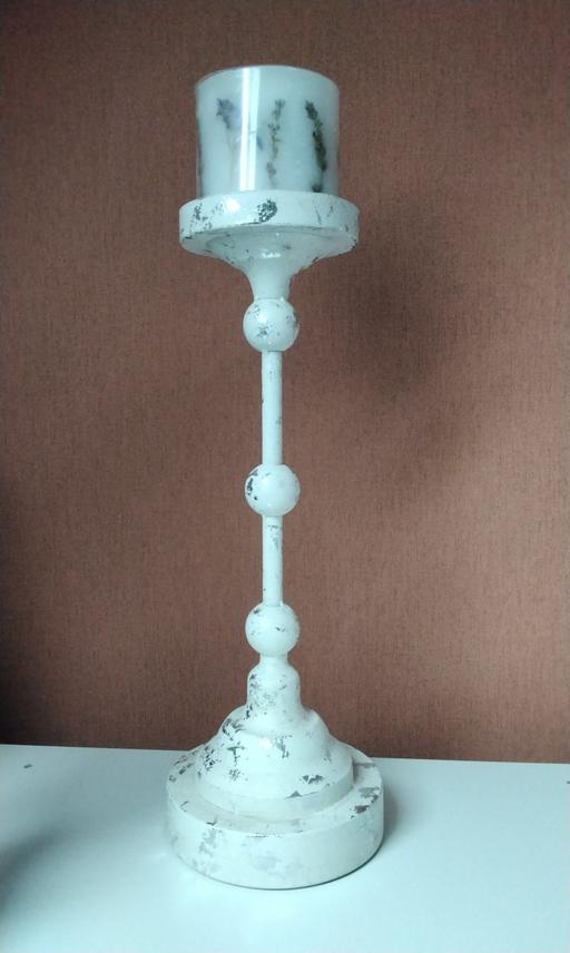 Buy & Sell West Midlands Walsall - Photos for 🌈Large metal candle stand white silver