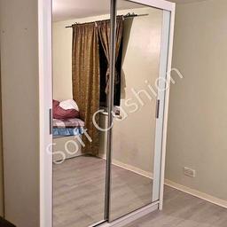 "FAST DELIVERY"
Benefit:-
"Styling options"
"Multiple uses"
"Make rooms appear bigger"
"Maximizing storage"

A mirrored sliding door is notorious for making
smaller rooms appear bigger than they actually
are Unlike hinged wardrobe doors,sliding mirror doors
provide easy access through a single door width
without opening and shutting multiple doors.
 Mirrors are known to reflect back.

Specifications:-

90cm includes:
2 sliding mirror doors
2 Large shelves
1 hanging rail.

120cm includes:
2 sliding mirror doors
5 shelves
2 hanging rails.

150cm includes:
2 sliding doors
4 shelves
2 hanging rails

180cm includes:
2 sliding doors
4 shelves
2 hanging rails

203cm includes:
2 sliding doors
10 shelves
4 hanging rails

250cm includes:
3 sliding doors
3 draws
6 shelves
2 hanging rails
Full Mirrored Sliding Doors

Contact me on my business whatsapp for more information 
(07404)(654449)