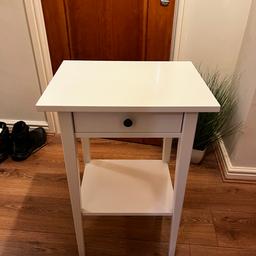 Collection preferred but could deliver: Cardiff

Ikea Hemnes bedside table
Good condition - slight damage on top (see photo)
