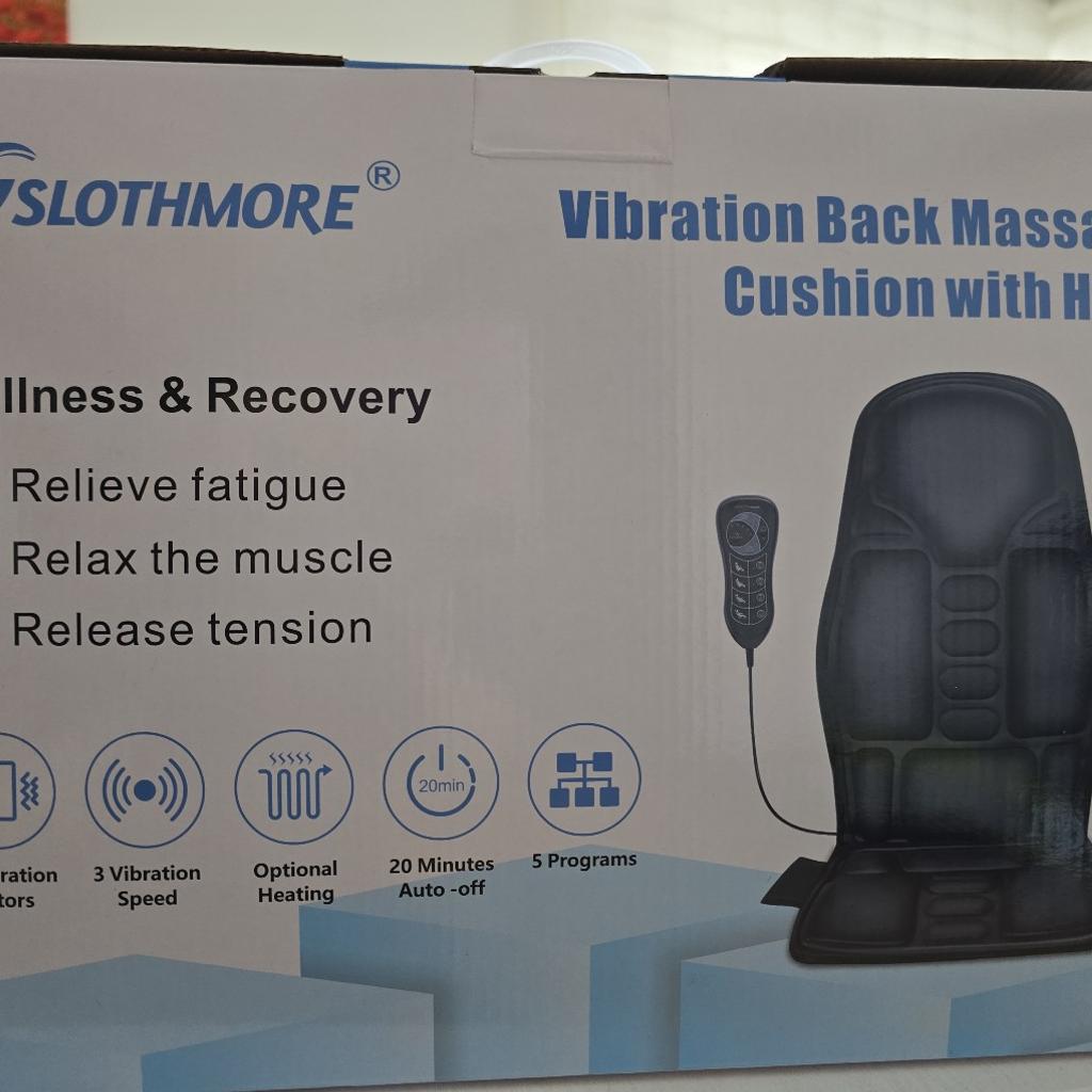 Vibration Massageauflage für jeden Sitz oder Stuhl geeignet. Ist auch im Liegen oder für Autos mit passendem Anschluss verwendbar. Beruhigende Massage mit Vibration, keine schmerzhafte Knetfunktion