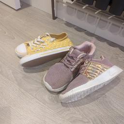 Price is for both pairs
Dusky pink trainers with shimmer to sides
in as new condition, worn twice
from George
Yellow polka dot pumps
worn for a couple of hours only
from Tu
Both too small
clean smoke free home
collection from B62 B63 or DY5