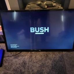 bush tv , not smart , needs wall brackets or a  stand and remote easy to pick up online  all works fine no cracks ect