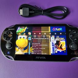 Modded ps vita 128gb. Comes with over 10000 games for lots of different consoles, nes snes, gameboys, arcade, atari, mega drive, master system and many more. Also has freestore to download pretty much all psp, ps1 and vita games. Collection from bd4.