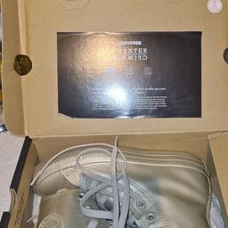 Converse 553269C All Star Chuck Taylor light gold brand new trainers/ basketball shoes in boxConverse 553269C All Star Chuck Taylor light gold brand new trainers/ basketball shoes in box so immaculate condition. 1st 2c will buy. I can offer try before you buy option but if viewing on an auction site viewing STRICTLY prior to end of auction.  If you bid and win, it's yours. Cash on collection or post at extra cost, which is £4.55 Royal Mail. I can offer free local delivery within 5 miles of my po
