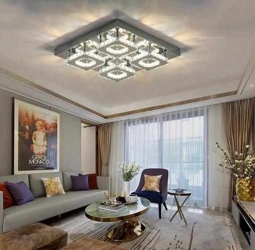 Buy & Sell Hampshire Gosport - Photos for WarmieHomy Square Crystal LED Ceiling Light