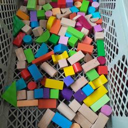 A bundle of assorted coloured bricks. Triangles, circles, squares, oblong,  arch, and more. The sort that goes in walker trucks. They've been played with still good and great for motor skills improvement. £5 for them all.
Collection from Halesowen B63 1AE