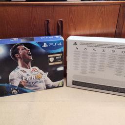 For sale is a Sony PS4 empty box. This is the Fifa 18 edition. It comes complete with inner box. There is polystyrene in the box but not original packaging. In good condition. £10. Collection only from Hastings area.