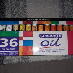 Daler rowney graduate oil paints unused still in box,box is little damaged due to been stored.collection only middlesbrough