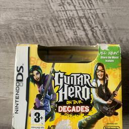 Guitar Hero On Tour Decades game. As new condition clips onto site of DS. Excellent game for the Nintendo DS From a smoke free /pet free home 👍