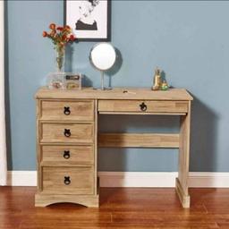 Corona Dressing Table' Computer Desk Studying Desk 4 Drawer Vanity Dresser Solid Pine

flat pack boxed Assembly required

Local Delivery available for extra cost depending on your post code