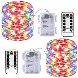 BNIB Waterproof Outdoor & Indoor Multi-Colours 100 LED Fairy String Lights, 8 Modes, Timer & Battery Operated. Ideal for Christmas, Parties, Weddings, Holidays Bedroom Decor (10M, 2 Pack)
8 Twinkle Modes & Adjustable Brightness: You can adjust the Brightness or switch to in Wave /Sequential/Slo Glo/Flash/Slow Fade/ Twinkle/Steady. The colourful lighting is very beautiful & creates a romantic atmosphere
The LED Lights will not overheat, can safely touch and design its shape. The colours are very vivid & the wire is strong but incredibly light, these battery-operated lights are great for decoration
The LED Fairy Lights are powered by X 3 AA Battery (Batteries not included). The included Remote Control makes everything more convenient & simple. Time function keeps the LED String Lights 6 hours on & 18 hours off per day. There is no need to turn the Fairy Lights On or Off every day after you set the Timer
Low Energy Consumption
Waterproof
Dimmable
Built-in Timer
Adjustable Brightness