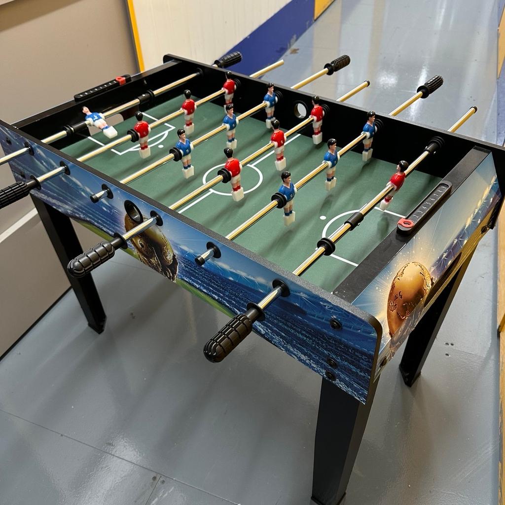 Kids football table assembled with legs. Can be collected from storage unit with prior appointment. No offers or timewasters please. Priced to sell.