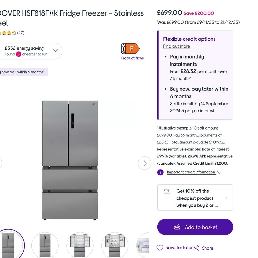 Very good fridge just too big for MySpace