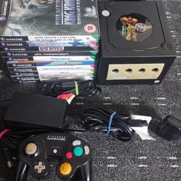 Nintendo GameCube Console
 (Metroid Prime)
with 10 Games & Official Controller.
includes power cable and AV Cable

Collection only.
Cash only on collection.