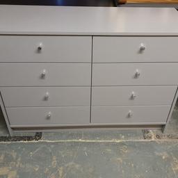 🔹️Malibu 4+4 drawer chest-grey

🔹️Ex display

🔹️Size H76.75, W110.35, D39.6cm

🔹️Internal drawer H11.75, W44.75, D33.57cm
