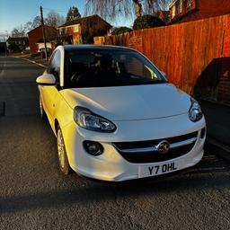 1.2 petrol Vauxhall Adam Glam, amazing and reliable car that served me perfectly. PLATES NOT INCLUDED, original ones will be put back on. Just been fitted with new brakes and a brand new clutch. Car comes with features such as a large screen, air conditioning, Bluetooth, cruise control with speed limiter, sunroof and many more. Open to offers