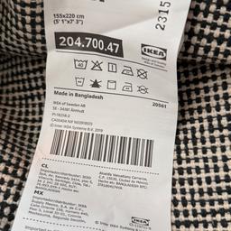 Ikea Tiphede Rug (as new - never used) 1.55m x 2.2m. Collect from Herne Hill. https://www.ikea.com/gb/en/p/tiphede-rug-flatwoven-black-natural-20470047/