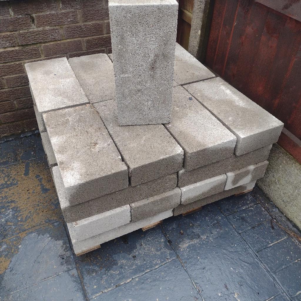left over from garden job in total 33 100mm concrete block same as breeze block only concrete collection only very heavy