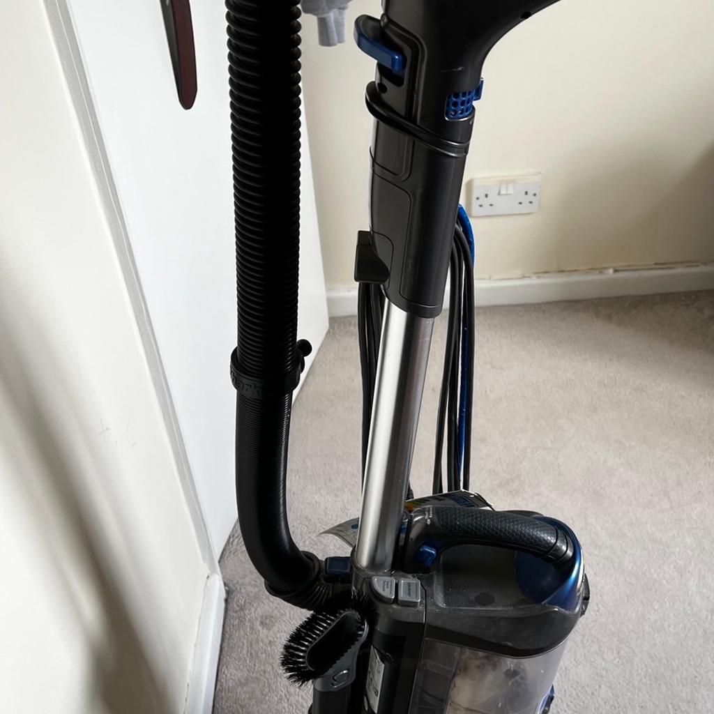 An old vacuum cleaner but only sparingly used as house has only 1-2 carpets. Wires are taped as they had scratches on them from getting stuck under door edges.

Still completely functional and has good suction power, could do with some TLC service before use.