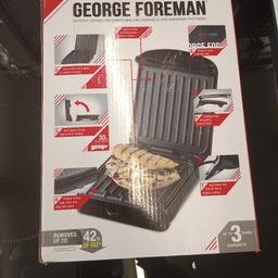 New GEORGE FOREMAN Fit Grill for sale. 
VERSATILE: Suitable for cooking meat, Fish, Vegetables, Even sandwiches and Paninis. 
√ Floating hinge for grilling thicker foods
✓Removes up to 42% Fat
√ Easy to clean non stick plates, clean in one wipe 
√ From switch on to plate in under 6 minutes.
√ Adjustable rear foot for flat or Angled cooking.

ENQUIRIES AND OFFERS WELCOME!!
