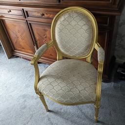 A nice chair untouched bought as a pair solid sturdy in good condition sold as seen a stand out peice of furniture making a statement ideal for bedroom hallway lounge buyer collect thank you