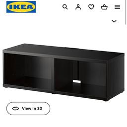 IKEA Besta tv bench in black-brown. Frame only as in the picture (you can buy the doors from IKEA). Never used and only stored in my garage so like new.
Width: 120cm
Height: 40cm
Depth: 38cm
Collection from Dinnington.