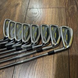 Mizuno MP53 Irons
Regular Flex
Dynamic Gold R300 Shafts
Good Grips and good condition for age, great set of irons