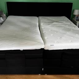 Leider muss ich hier mein geliebtes Boxspringbett elektrisch 180x200 cm in schwarz verkaufen. Das Bett wird ohne Topper verkauft. Das Bett muss selbst abgebaut und runter getragen werden.