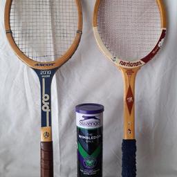 Vintage Tennis Rackets and Slazenger Tennis Balls
1 × Ascot 2070 model Tennis racket
1 x National Tennis racket
Slazenger Tennis balls ( Balls are not vintage)
£69
Can deliver or post with extra cost!
Thanks