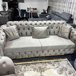Unique Madrid sofa with 1 year replacement warranty. 

First check and then pay 

Dimensions:
3 seater: Length 205cm, Depth 95cm, Height 95cm

2 seater: 170cm, Depth 95cm, Height 95cm 

Cash On Delivery / Bank Transfer.

● High quality furniture available at factory price
● Sofa, Dining table sets
● Available in multiple color and fabrics
● Delivery around 2,3 days 
● Free home Delivery all over UK 
● We accept cash on delivery. 
●Feel free to discuss about anything related to your dream Furniture 
Inbox for Further details (07438091615).