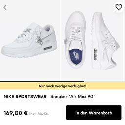 Zu verkaufen, ganz neue Air Max 90 Damen Sneaker Schuhe in Gr. 38 Kaufpreis 169 € 

Da die Schuhe neu sind und erst gekauft, wird nicht verhandelt.