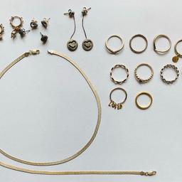 Verschiedene Schmuckstücke
925 Silber
4 Paar Ohrringe von Pandora
10 Ringe von Pandora
Kette und Armband