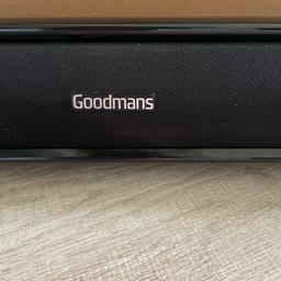 Goodmans GDSB02BT20 Black Bluetooth 20W 2.0-CH Wall Mountable 37" Great condition. Comes with leads.