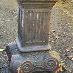 Reclaimed Ornate Terracotta Plinth 
This is a very unusual and ornate antique terracotta plinth 
Lovely scrolled detail 
Please see photos for description 
Viewing welcome