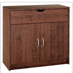 Brand new boxed
Size H 74, W 80, D35cm.
Silver finish handles.
1 drawer with metal runners. 2 doors.
1 adjustable shelf. Self-assembly – 2 people recommended