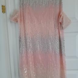 Gorgeous customised dress by ZARA Ombre shades of neutral and pinky peaches separate underslip lovely for special occasion size 14/16 collection Halewood L26