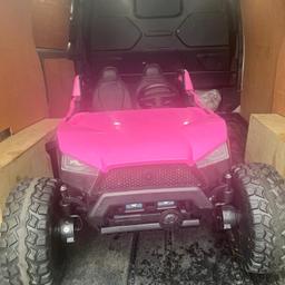 Kids electric ride on car 
Can be controlled by rider themselves or by a remote control for younger riders 
Connects to Bluetooth 
Comes with charger and key 
Very good condition used outside a handful of times 
Buyer to collect Accrington