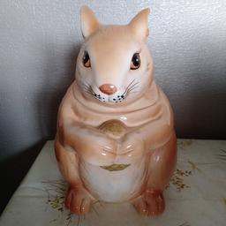 large squirrel cookie jar  with plastic  seal excellent condition buyer collect