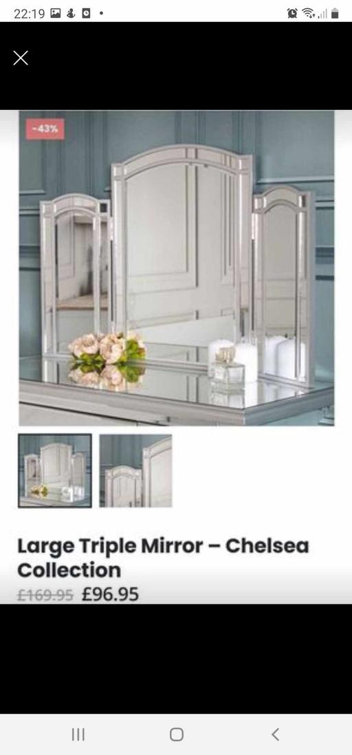 Buy & Sell West Midlands Dudley - Photos for Large Triple Mirror – Chelsea Collection