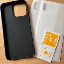 iPhone 15 Pro Max 6,7" Ultra dünne Silikon Hülle Handyhülle Case Schwarz & 2 × Panzer Schutz Glas
Versand gegen Aufpreis möglich. 
Keine Garantie und kein Umtauschrecht!