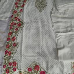 brand new suit
with trouser and dupatta
lovely embroidered