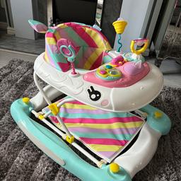 Unicorn Baby Walker 
Bought for my lil girl but ain’t used it once. 
Just took out box and set it up

Amazing condition as you can see from pictures

Comes with mat and then can be changed into the walker. 

Collection only please 
Asking for £70 still selling on Argos for £90
Brand New/Unused