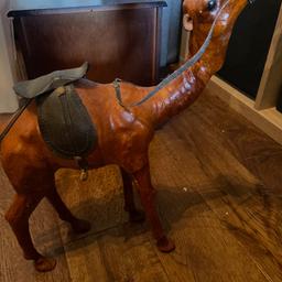 Vintage Midcentury 1960s Leather wrapped camel animal sculpture