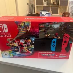 Nintendo switch with Mario deluxe. Also comes with Zelda brand new still sealed and just dance 2020. Also comes with a case to put it all in. Comes boxed. Only used twice.